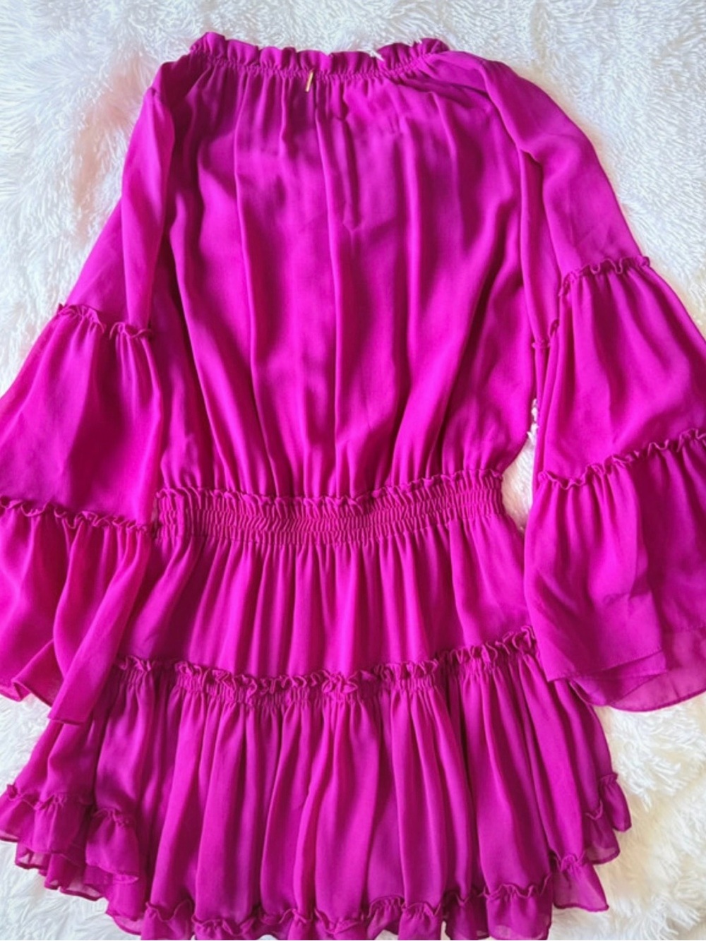 Misa Los Angeles Fuchsia Tiered Mini Dress - Picture 5 of 10
